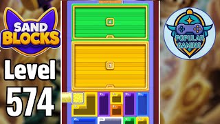 Sand Blocks: Drop Puzzle Level 574: Gameplay Solution