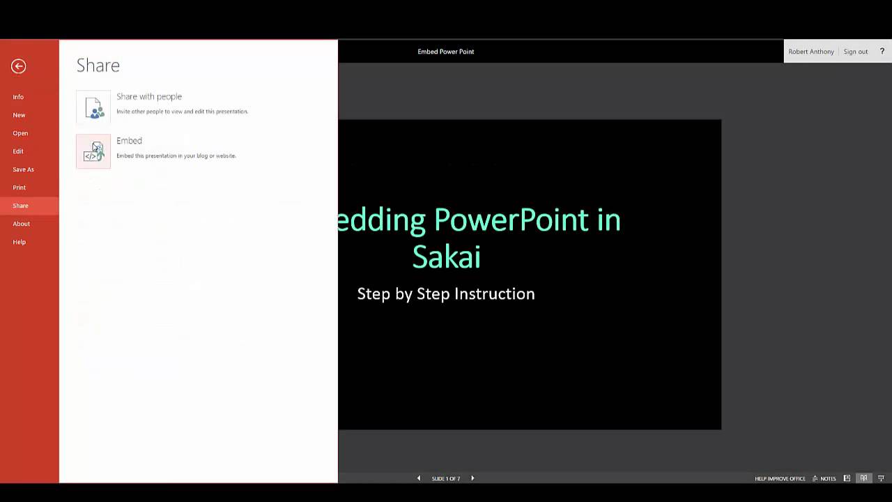 embedding powerpoint presentations in sakai youtube