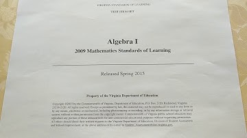 Algebra 1 SOL REVIEW VA ONLY