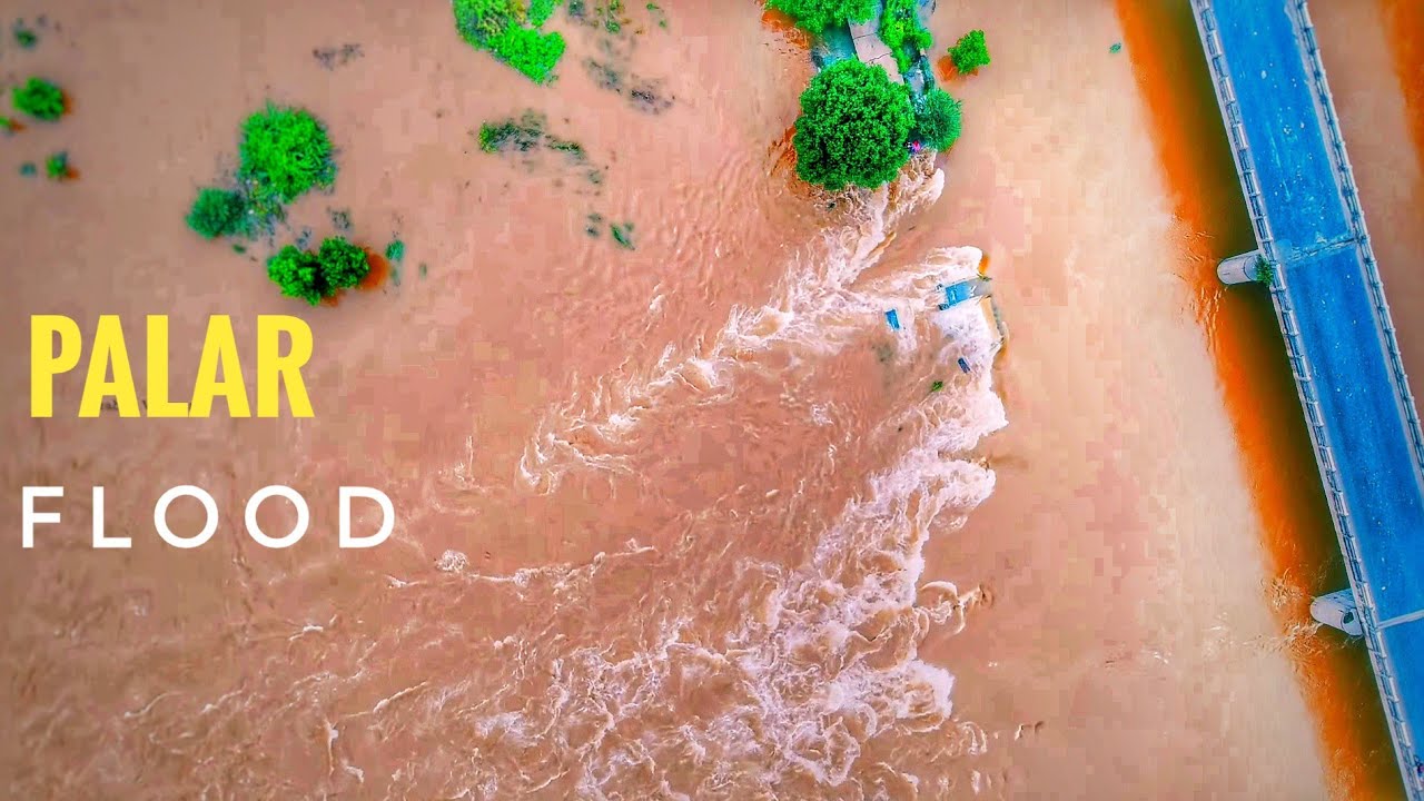 Flood In Palar River 2021 | பாலாற்றில் வெள்ளப் பெருக்கு | 4K Drone shot