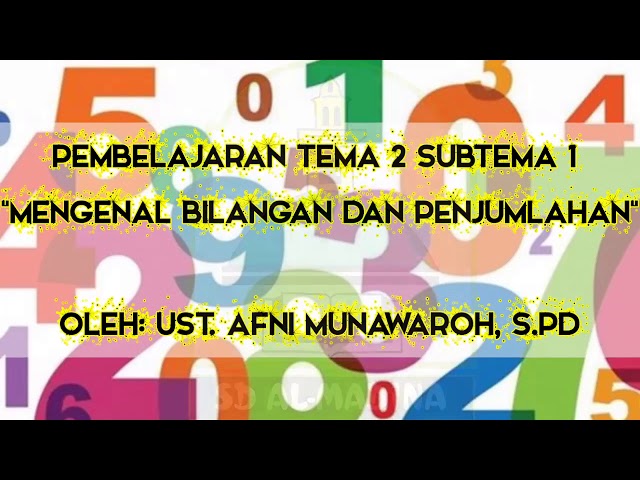 Tema 2 kls. 1 sub. 1 (bilangam dan penjumlahan) class=