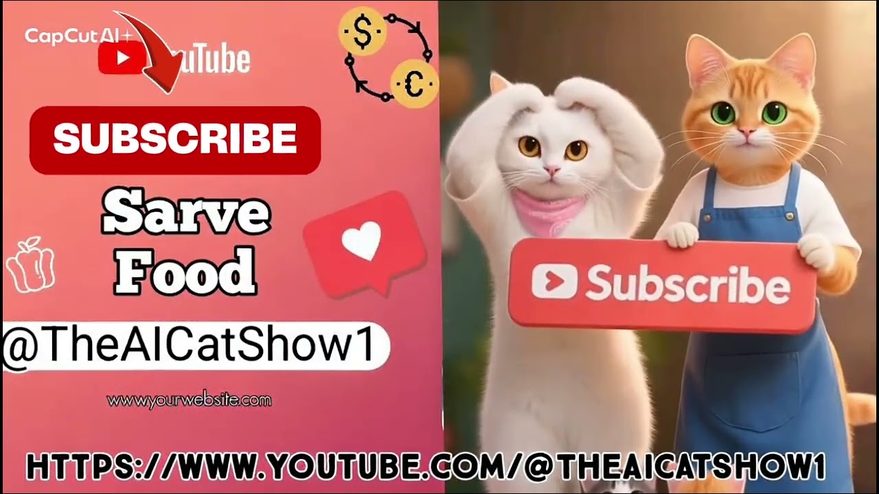 The AI Cat Show: Cooking & Serving with Love!​Funny AI Cats Kitchen Serve Food SpecialThe  Cooking 😊