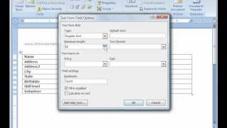 Word 2007 Tutorial 18:  Creating Forms in Word screenshot 3