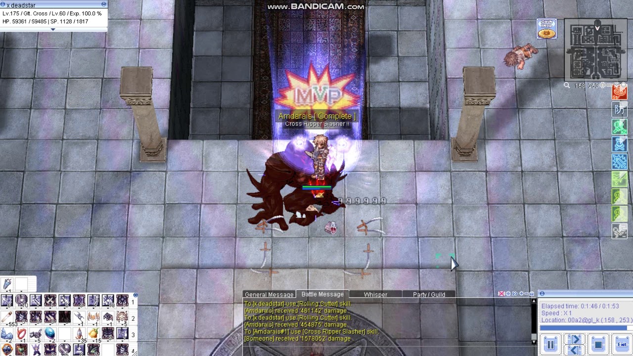 iRO Thor - GX vs Amdarais (Crit/RC/CRS/MA) - Before Skill Rebalance Update