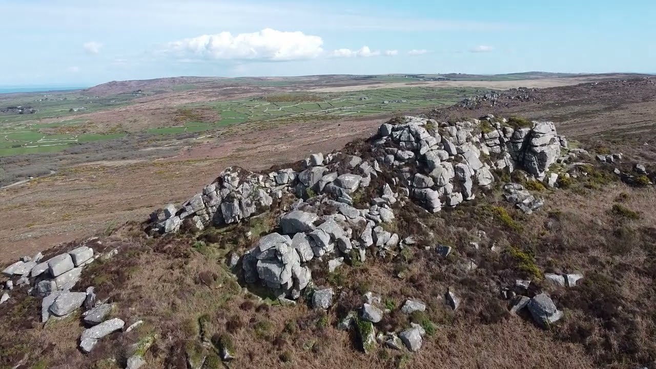 Carn Galva, (Carn Galver) Penwith Moors, West Cornwall. DJI Mini 2 se Drone