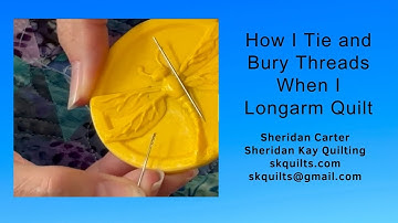 How to Bury Threads when Longarm Quilting on APQS