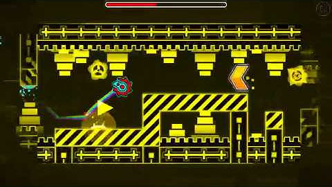 Geometry Dash: 6 star Harder level- Time Lapse 100% complete!