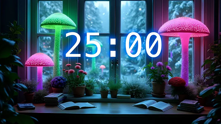 25 Minute Timer | Relaxing Music | Conservatory Fantastic Snow Timer
