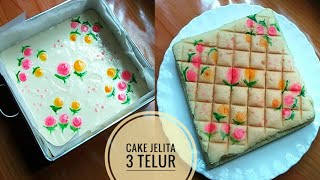 Resep Cake Jelita 3 Telur Super Lembut Anti Gagal Cara Membuat Bolu Lukis