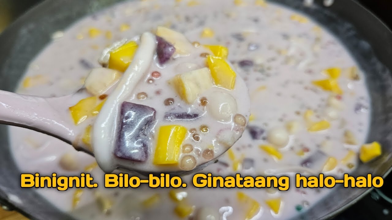 Binignit. Bilo-bilo. Ginataang halo-halo recipe - YouTube