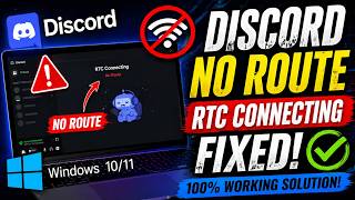 Discord RTC Connecting No Route Error Fix Windows 10/11 (100% Working 2026)