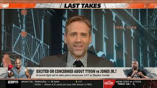 ESPN First Take - Stephen A. Smith- Excited or concerned about Mike Tyson vs Roy Jones Jr.