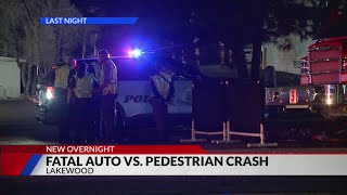 Pedestrian killed in Lakewood crash