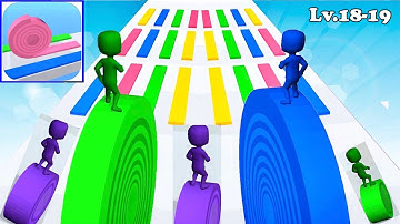 Layers Roll 🌈⭕🌈 Colors Gameplay New Update Android Game Level 18-19