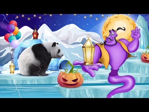 مغامرات الباندا واصدقائه مع الفانوس السحري في الجليد حواديت قبل النوم حواديت نسانيسو قصص اطفال