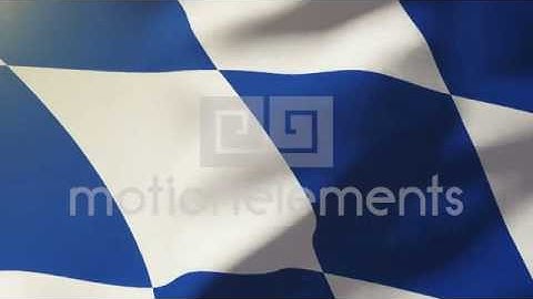 Bavaria Flag Waving In The Wind. Looping Sun Rises Style. Animation Loop Stock Animation