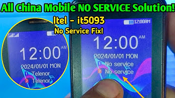 Itel - It5093 No Service No Network Solution | All China Mobile Emergency Call Problem Fix!