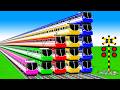 【踏切アニメ】複雑な電車 Trains Climbing Pynamid 2025i 🚦 Fumikiri 3D Railroad Crossing Animation #1k #1million