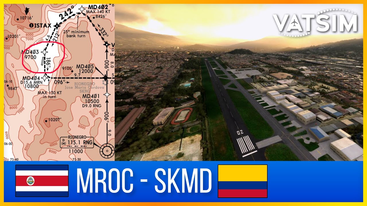 What an approach :o Vatsim Groupflight MROC - SKMD - YouTube