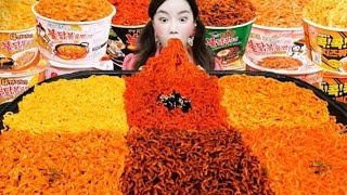 ENG SUB ) Fire BULDAK spicy noodles party 🔥 Korean Convenience Store Ramen Party Eatingshow Ssoyoung