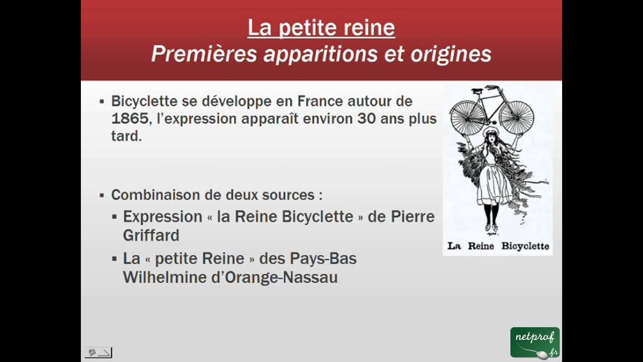Aux origines d'une expression 010. La petite reine YouTube