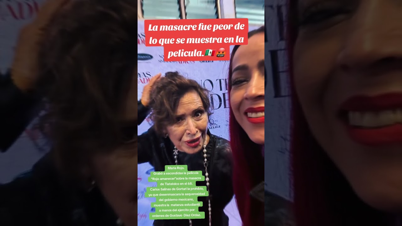 Maria Rojo grabó a escondidas "rojo amanecer" sobre la masacre de 1968 en Tlatelolco 