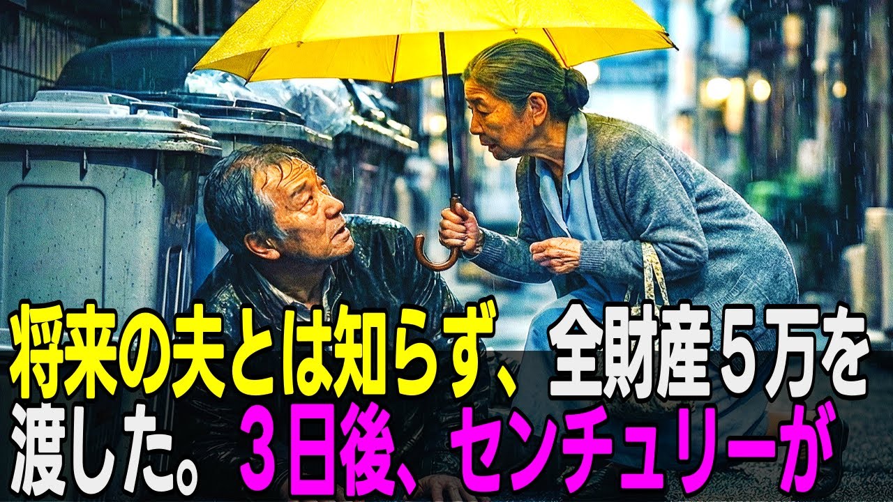 まさか夫になるとは知らず、全財産の更新料5万円が入った封筒を差し出した清掃員。三日後、会社の前に黒塗りのセンチュリーが止まりました【感動する話】【朗読】