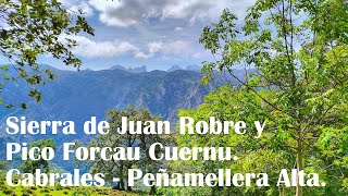 Sierra de Juan Robre y Pico Forcau Cuerno, desde Arenas de Cabrales.
