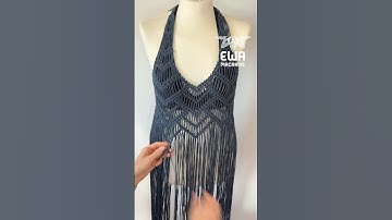 Macrame dress making in 13s 🤭450m of 2 mm yarn 🧶 #macramedress #macramedesign #ewamacramecrete