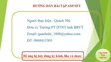 Hướng dẫn bài tập ôn tập ASP.NET - Phần 3