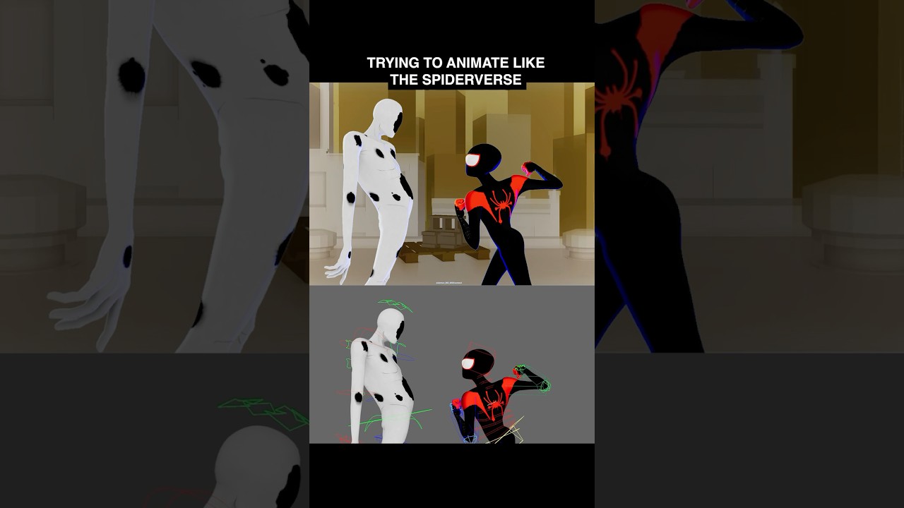 ⁣Trying to animate like the Spiderverse... #animation #funny