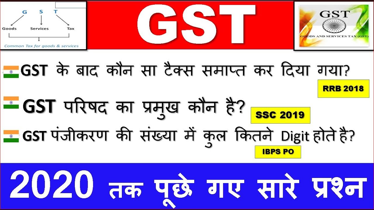 banking awareness 2020GST GST Bill in IndiaCurrent affairs 2020