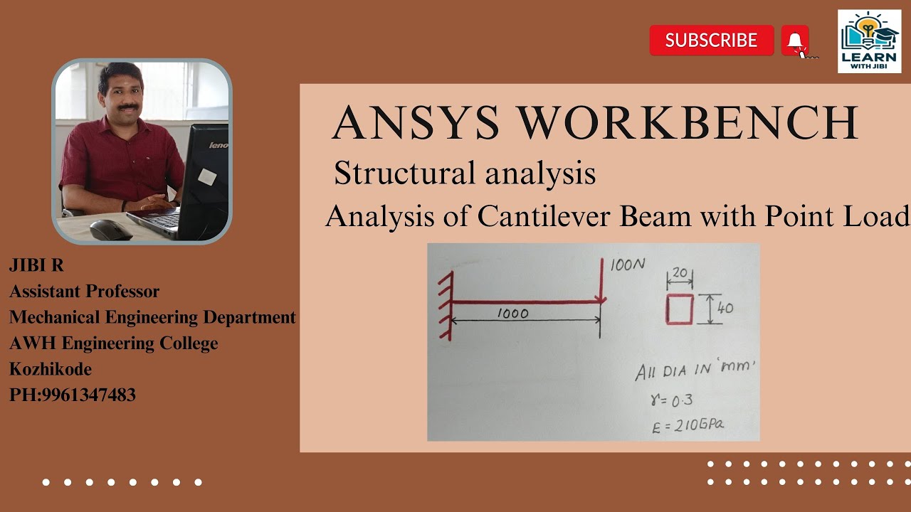 Ansys workbench-Structural Analysis of Cantilever Beam with Point Load ...