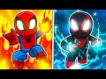 Spiderman  miles have elemental powers in roblox