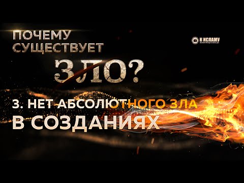 3. В созданиях Всевышнего нет абсолютного зла | Почему существует зло?