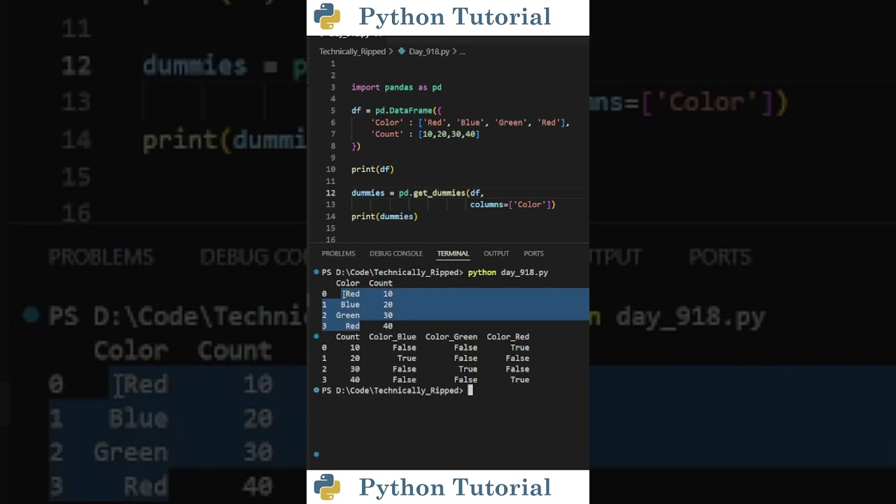 Прямое кодирование в Pandas | Учебное пособие по Python