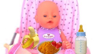 Baby Doll cooking lunch feeding pretend play toys for girls