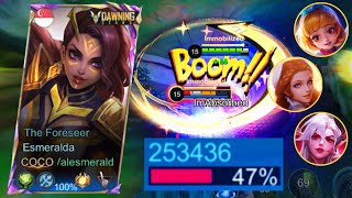 253,436 DAMAGE + 19 KILLS! ESMERALDA DESTROYS 3 THICK SHIELD HEROES!