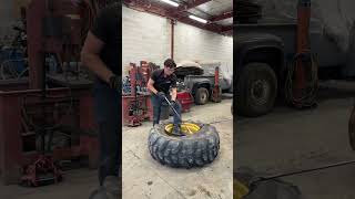 I Changed A Big Backhoe Tire