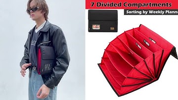 Rough Enough 7 Pockets Expanding File Folder Accordion Document Bag RE8641