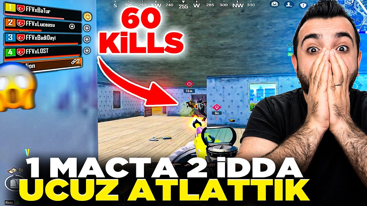 1 MAÇTA 2 İDDA YAPTIK İMKANSIZ POZİSYONDAN ÇIKTIK ! BATUR GAME PUBG MOBİLE !