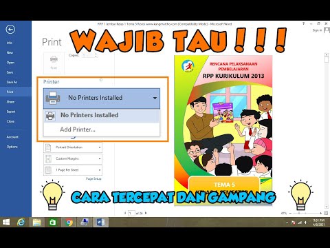 Gampang! Cara Mangatasi No Printers Installed Microsoft Word dan Aplikasi Lainnya
