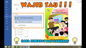 Gampang! Cara Mangatasi No Printers Installed Microsoft Word dan Aplikasi Lainnya