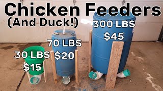 Cheap and Easy DIY Chicken *AND DUCK* Feeders