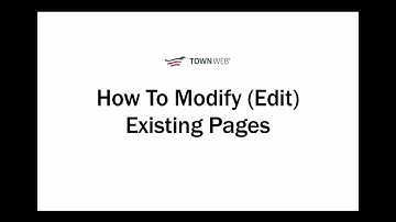 How To Modify Existing Pages
