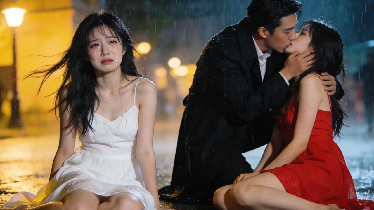 On a rainy night, she learned of her boyfriend's betrayal, left him and returned to a loving family.