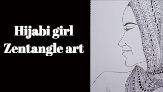 Zentangle Artzentangle Hijabi Girlzentangle Patternhijabi Girlhow To Draw Hijabi Girlzentangle