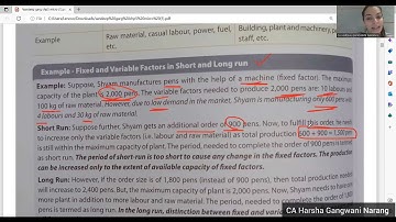 Production Function (Part 2) Short Run Long Run, Micro Eco, 11th Commerce CA HARSHA GANGWANI NARANG
