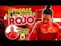 24 HORAS COMIENDO Y VIVIENDO EN UN MUNDO ROJO! 🥩🛑 | Camila Guiribitey