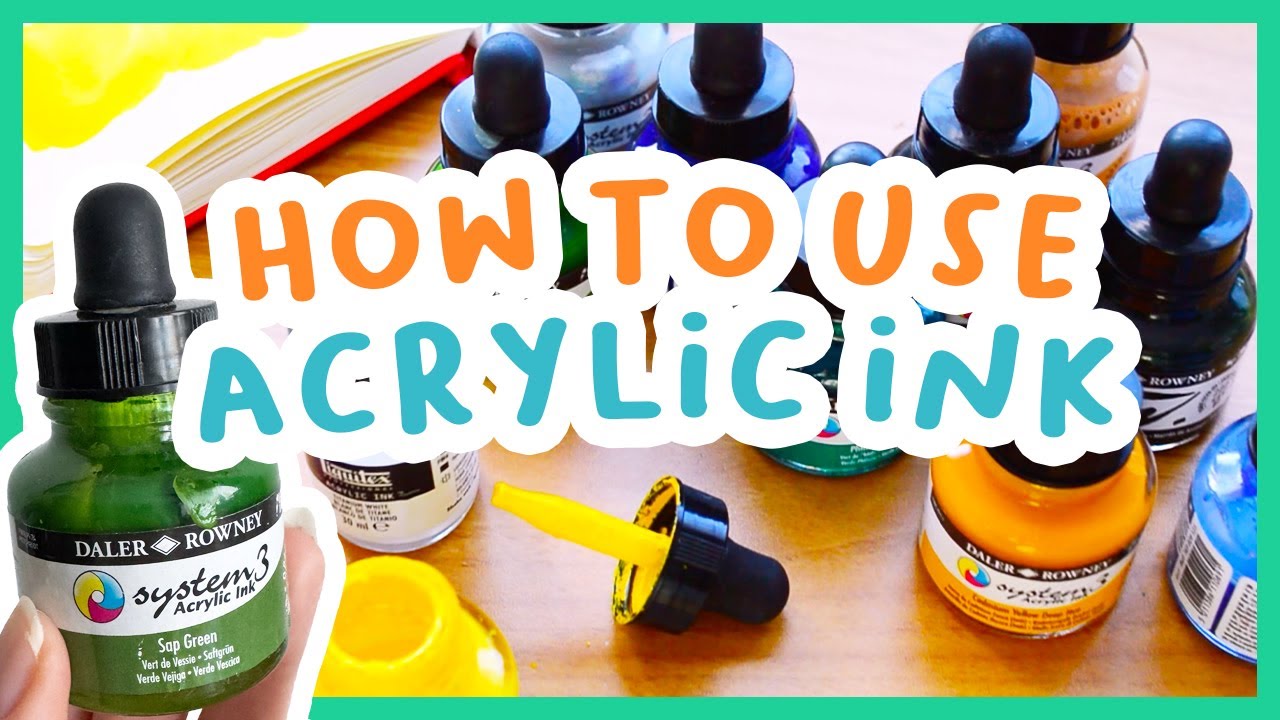 Using Acrylic Ink Everything you need to know about acrylic ink 🎨 Techniques, layering ...